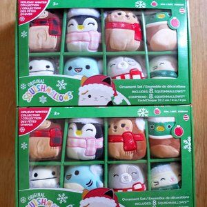 16 Squishmallows Christmas Holiday 4" Ornaments - 2 box WINTER ONLY - NEW